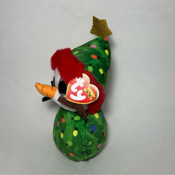 NWT TY Beanie Boos GARLAND the Christmas Tree Snowman Glitter Eyes - Picture 5 of 8